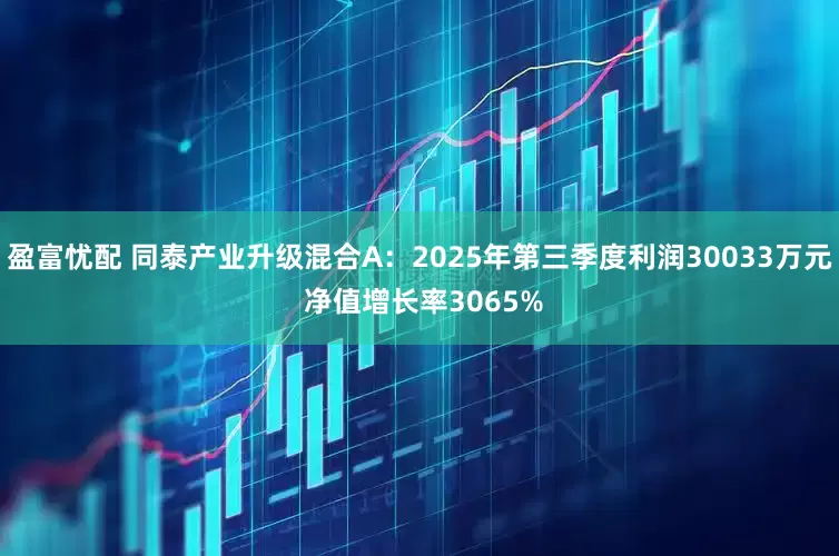 盈富忧配 同泰产业升级混合A：2025年第三季度利润30033万元 净值增长率3065%